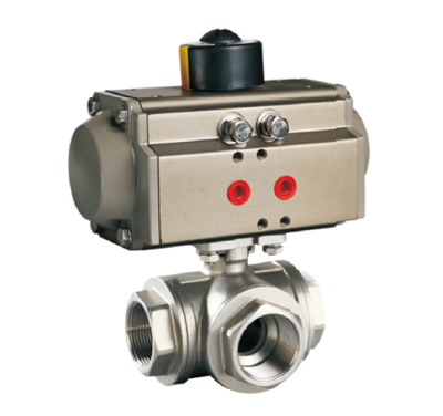 气动三通内螺纹球阀